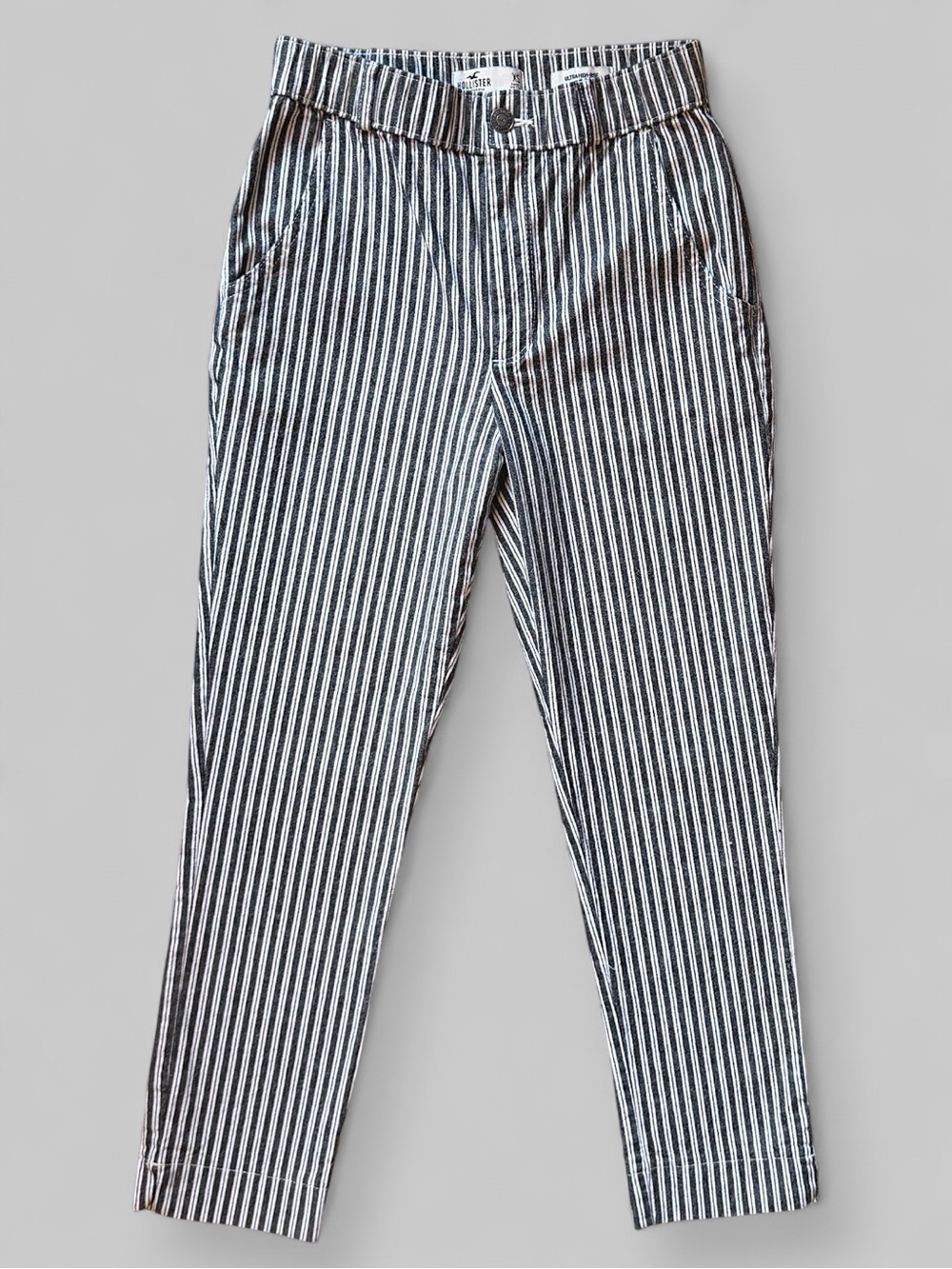 Hollister Ultra High Rise Railroad Stripe Ankle Pants Size XS